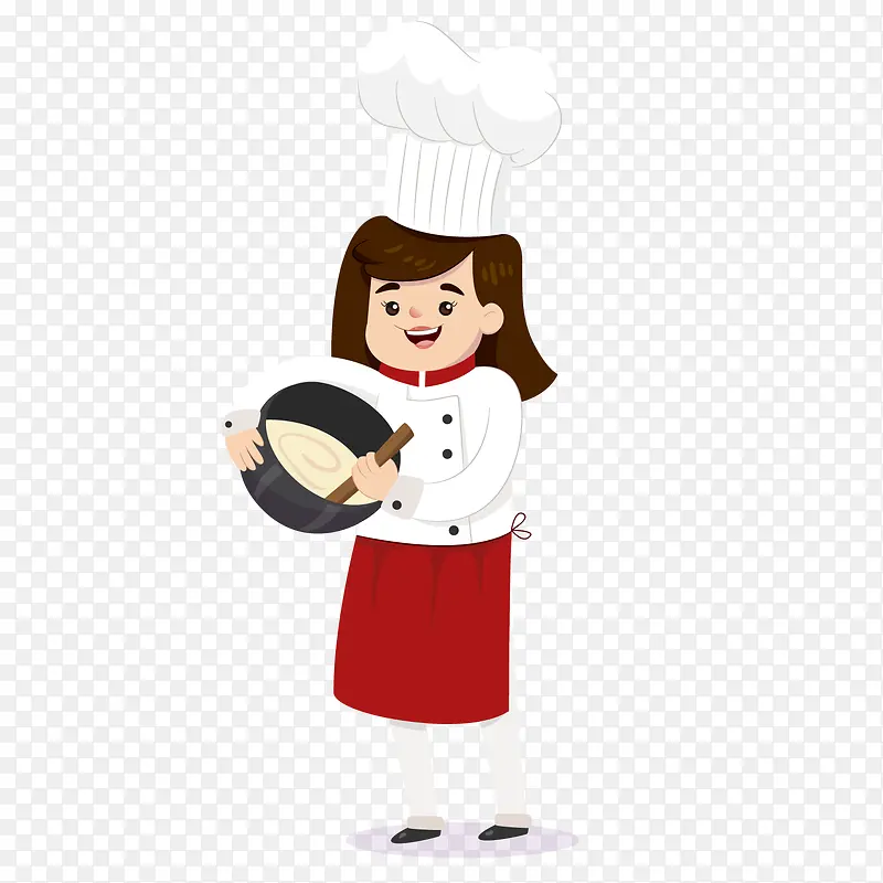 卡通女厨师设计矢量图