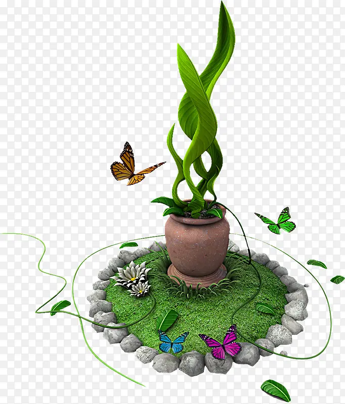 创意绿色盆栽