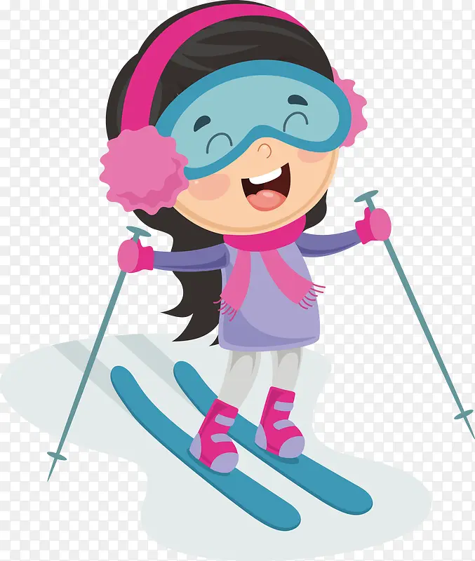 正在滑雪的女孩下载