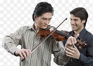 两个人拉小提琴