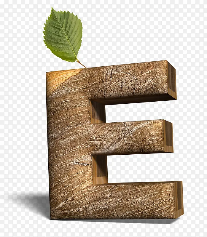 棕色字母E