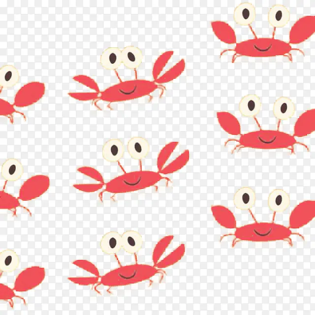 可爱螃蟹插画