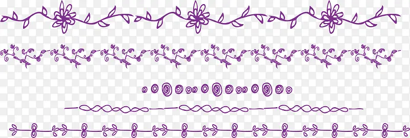 紫色手绘花纹边框