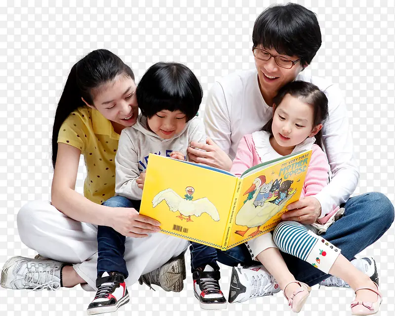 读书温馨和谐家庭