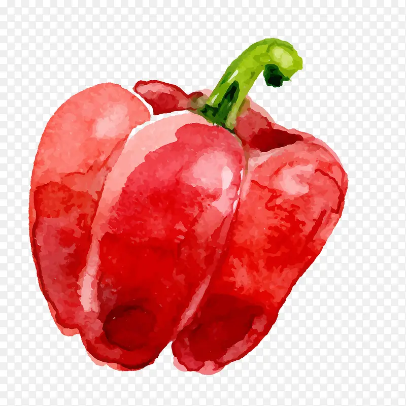 卡通手绘红色的辣椒