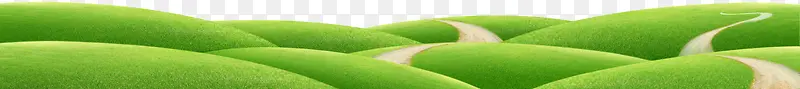 绿色草地蜿蜒曲折小路