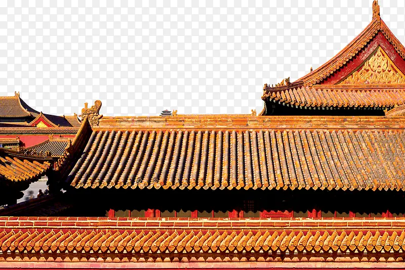 中秋节金红色屋顶