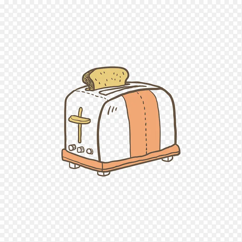 橙白色烤面包机
