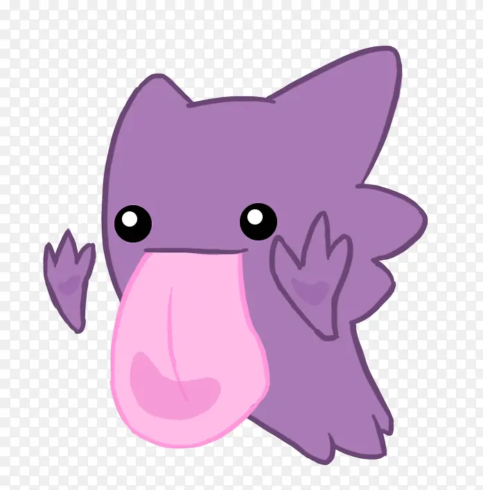 吐舌头的紫色小怪物