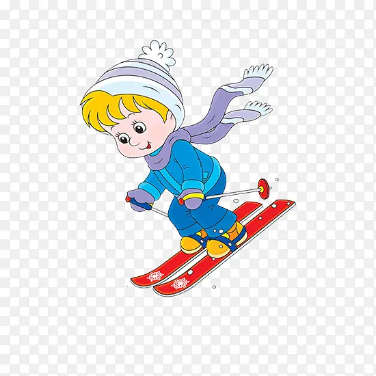 滑雪的小人