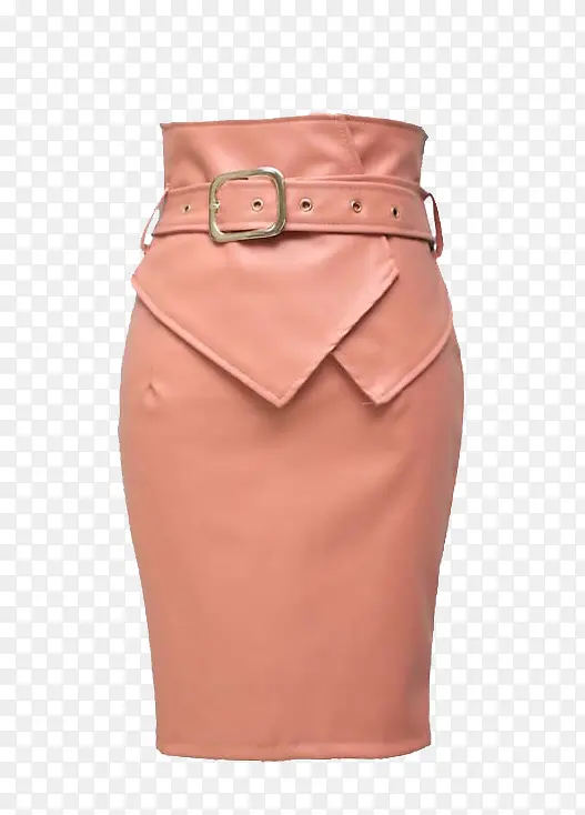 粉橘色皮裙
