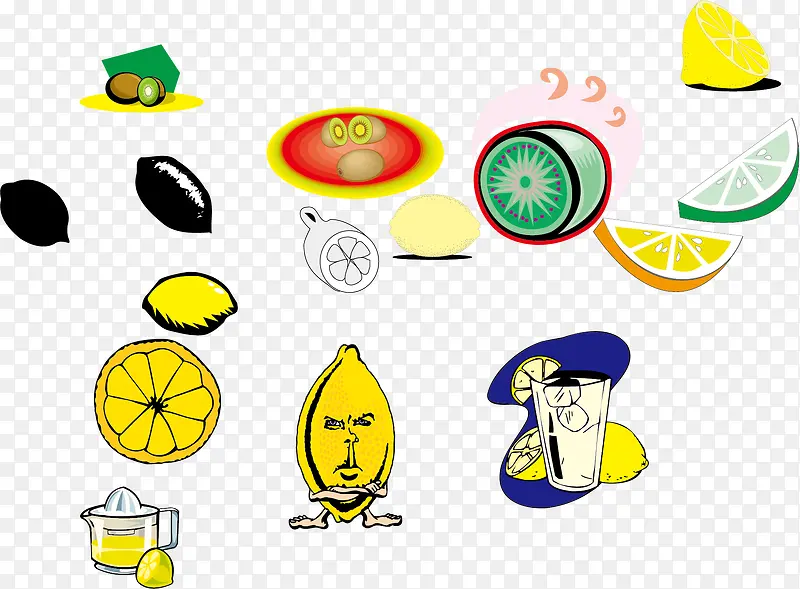 果汁店柠檬新鲜水果海报素材