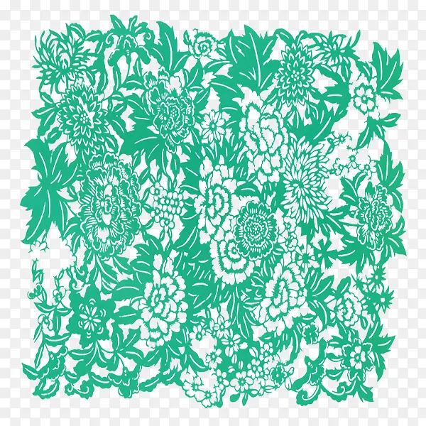 绿色百花图装饰图案背景