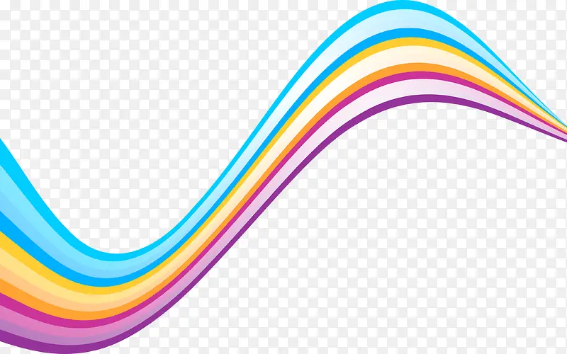 波浪彩色曲线图
