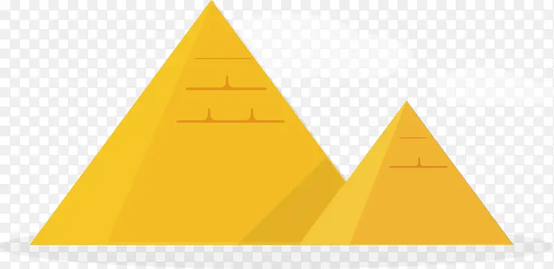 卡通黄色金字塔