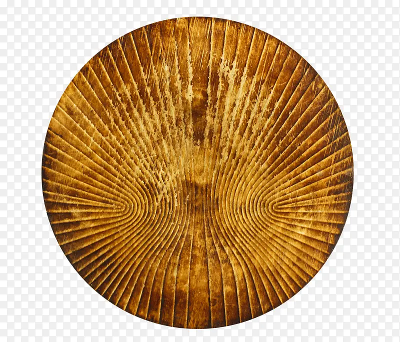 圆形的木质的有纹路的木板