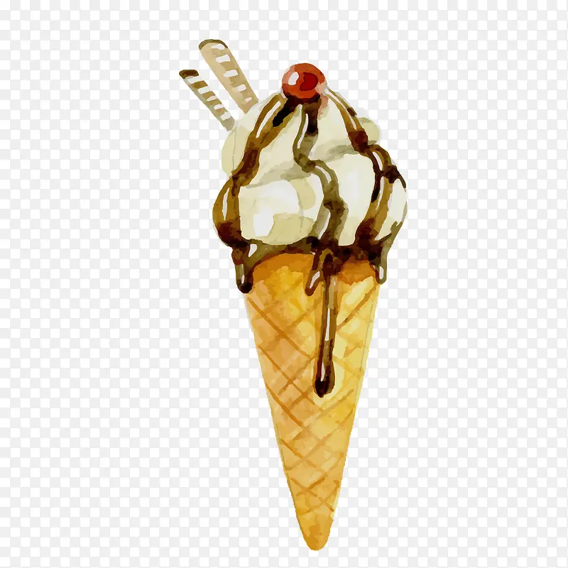 卡通甜食冰淇淋矢量图