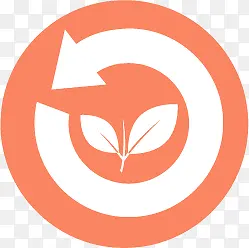 扁平化图标绿色环保符号
