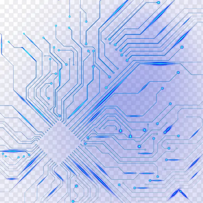 蓝色科技光效电子元件电路PNG图片素材下载_图片编号9599618-PNG素材网