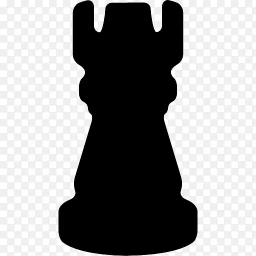 黑棋子形状的塔图标