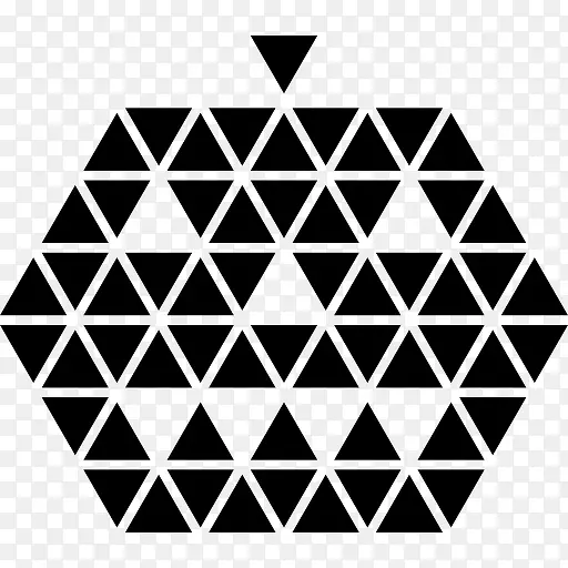 多边形的万圣节南瓜脸的小三角形图标