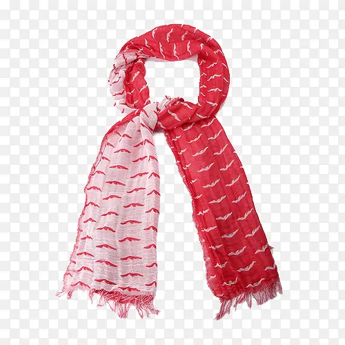 红白色围巾