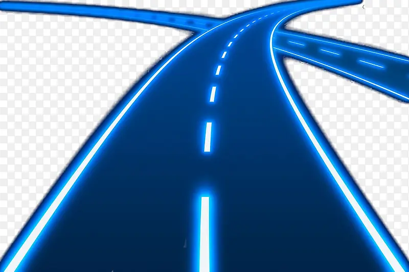 蓝色荧光公路