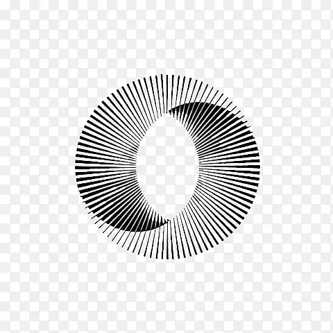 黑色线段旋转圆环