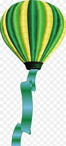 绿色卡通时尚创意热气球