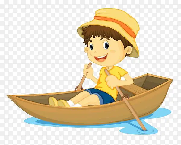 卡通人物划船PNG图片素材下载_图片编号9607659-PNG素材网