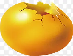 黄色手绘裂纹鸡蛋
