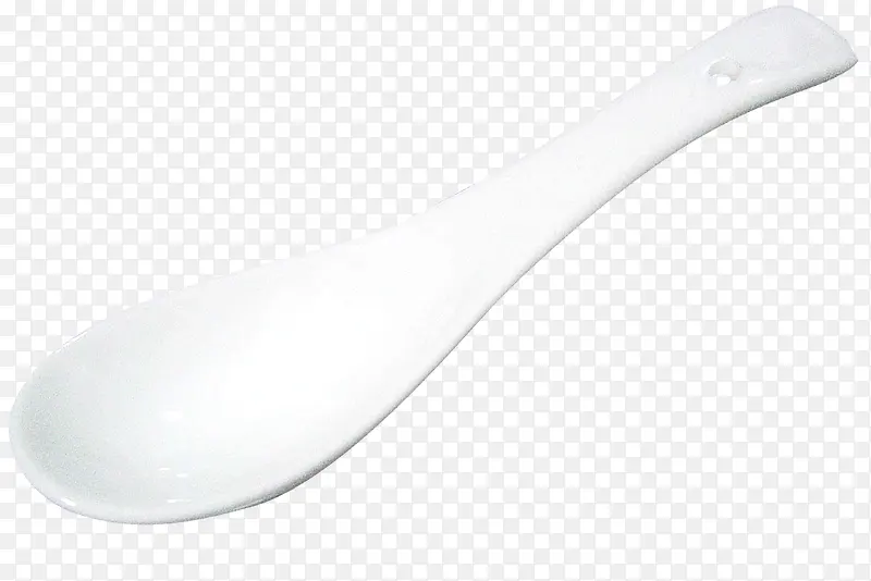 纯白色晶莹剔透的镁质强化瓷勺子