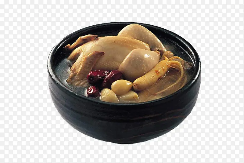 黑色砂锅鸡汤