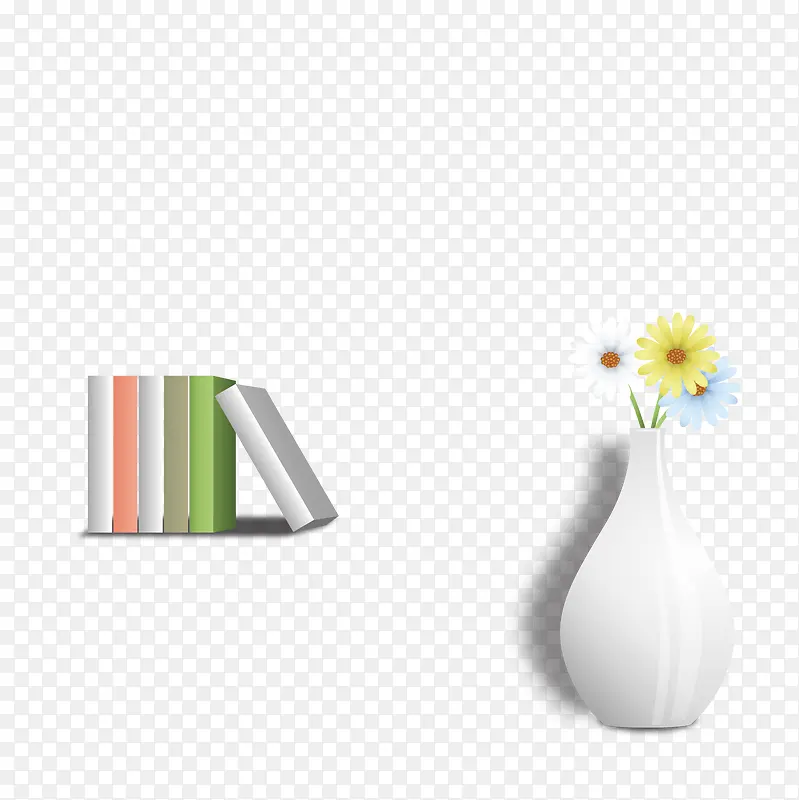 书籍和花瓶