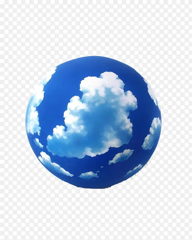 蓝天与白云圆形球体