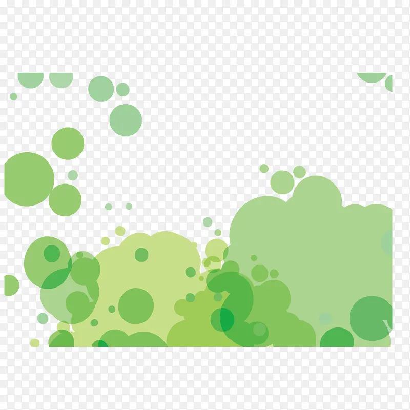 绿色的小清新海报素材圆点