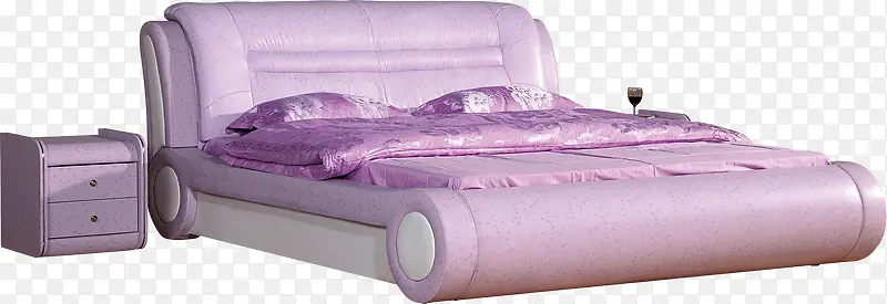 粉色花纹大床装饰