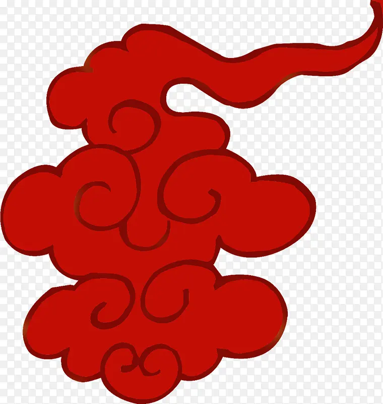中国风红色云纹