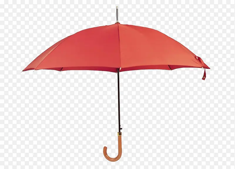 红色长把雨伞