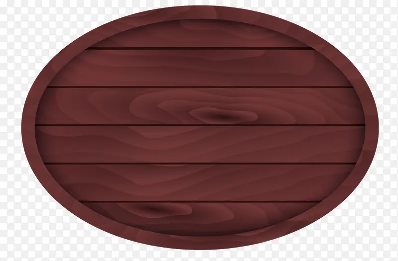 圆形的红橡木质材料