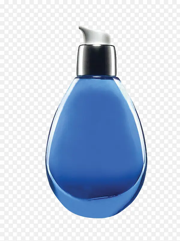 蓝色化妆品瓶子