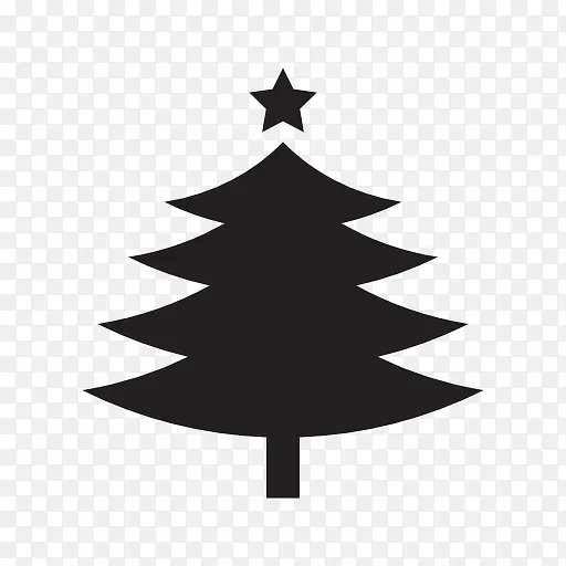 黑色卡通圣诞树造型设计