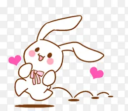 跳跃的兔子卡通可爱