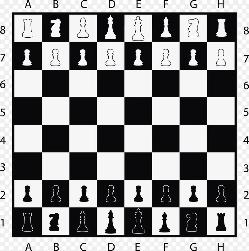 矢量国际象棋棋局