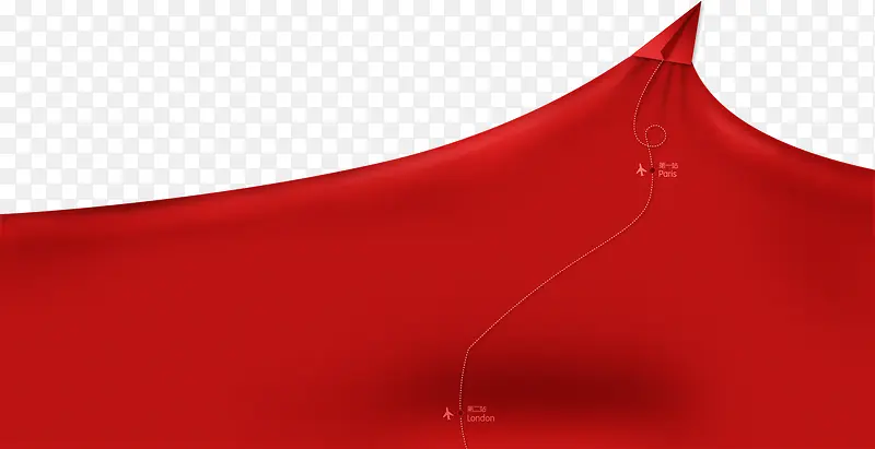 红色纸飞机装饰