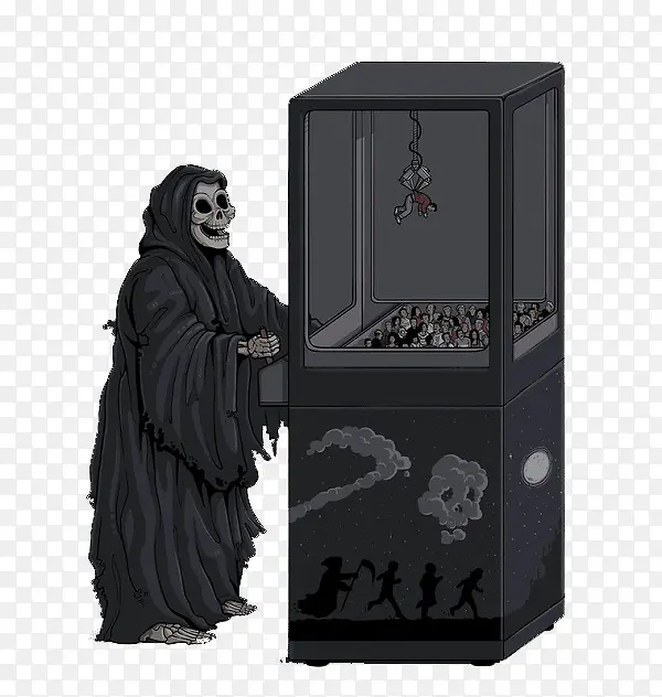 黑色死神衣柜插画