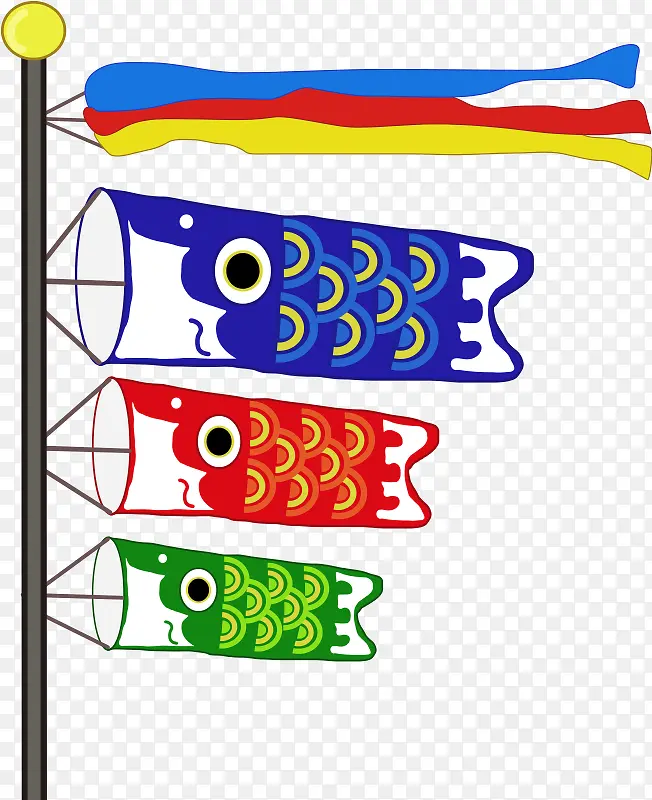彩色鲤鱼旗子