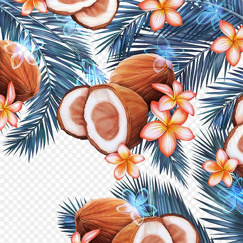 椰子背景图案