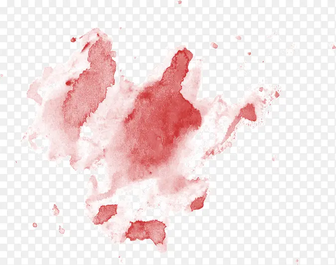 油漆水墨泼墨溅落红色矢量图