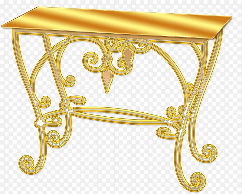 金色桌子